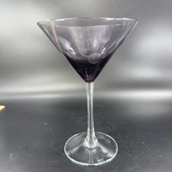 Waterford Marquis POLKA DOT Purple Amethyst Martini Glass Drinking Crystal - Picture 11 of 13